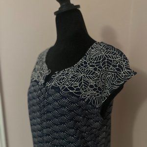 Skies are Blue Cap Sleeves Navy Top
